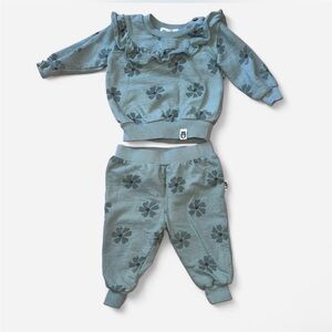 Floral Kids Matching Set - Blue